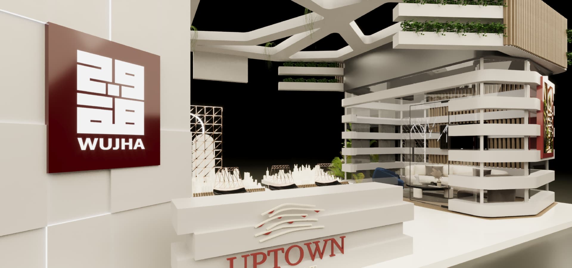 UPTOWN exhibition stand render 24