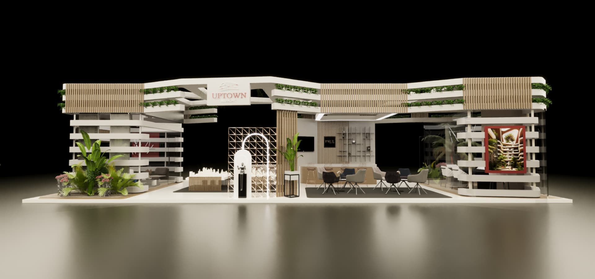 UPTOWN exhibition stand render 20