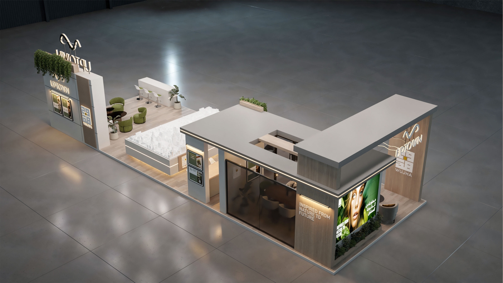 UPTOWN exhibition stand render 14