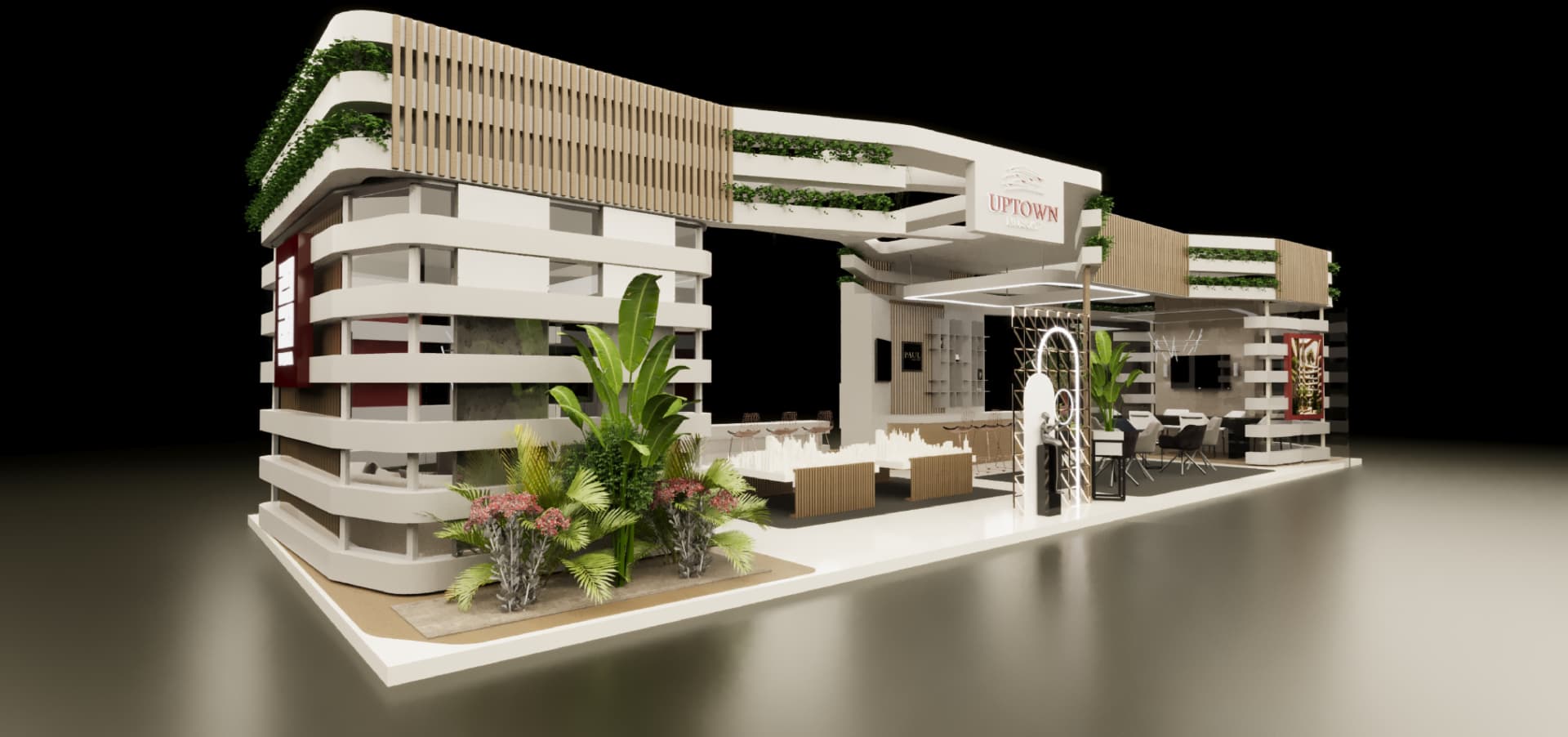 UPTOWN exhibition stand render 21