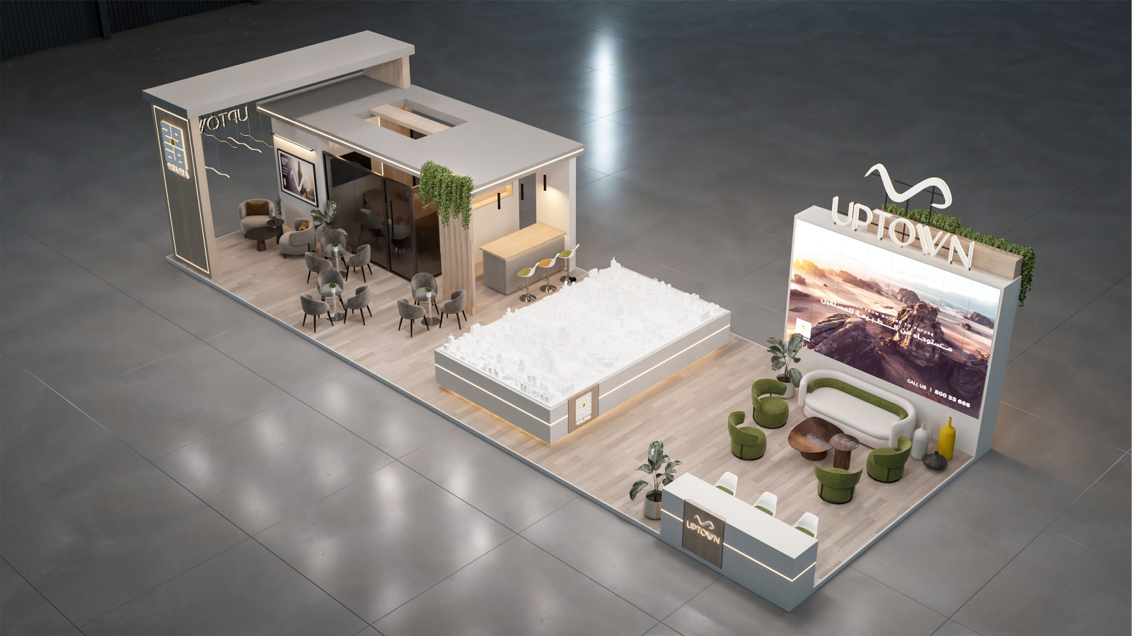 UPTOWN exhibition stand render 12
