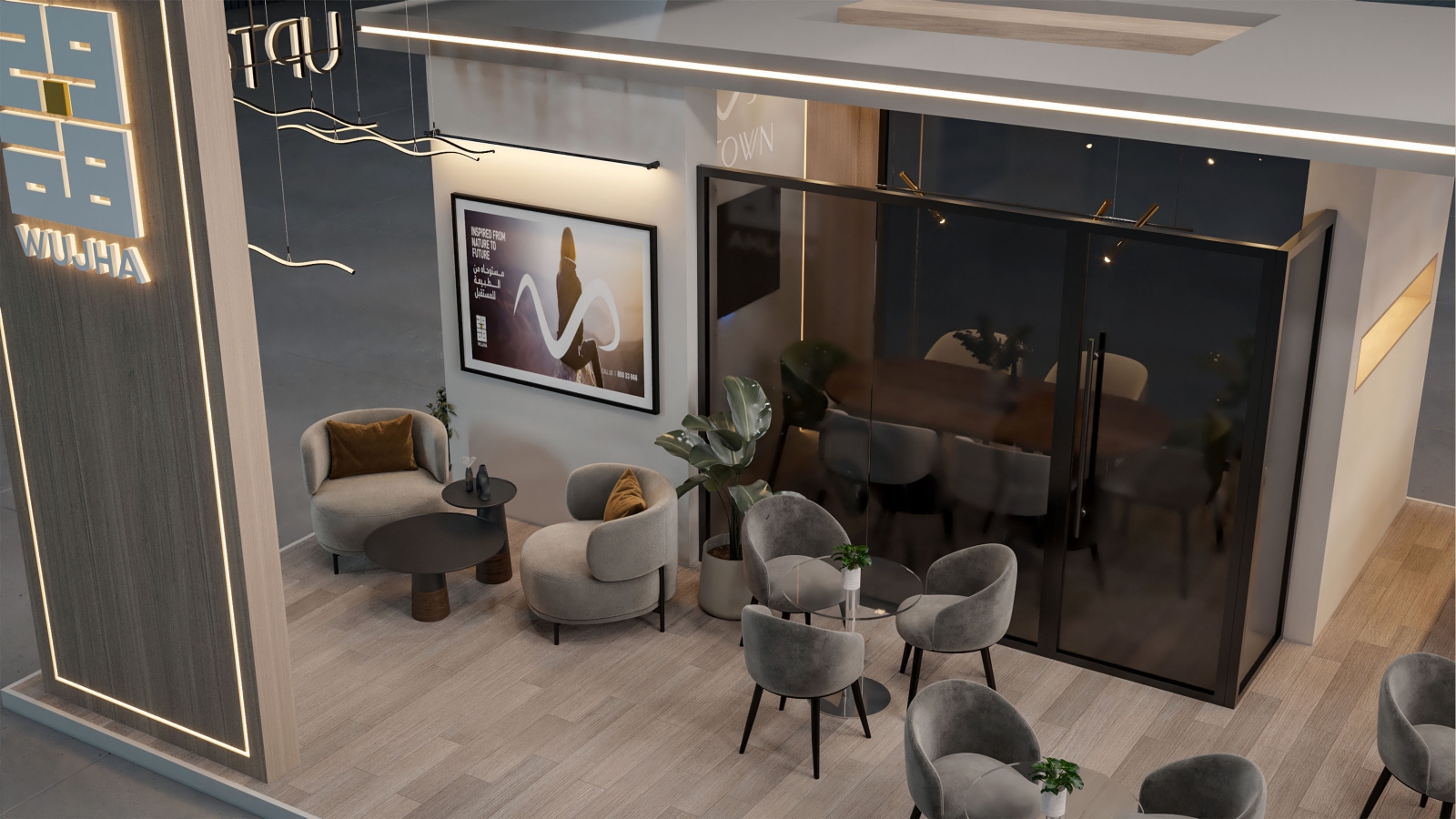 UPTOWN exhibition stand render 10