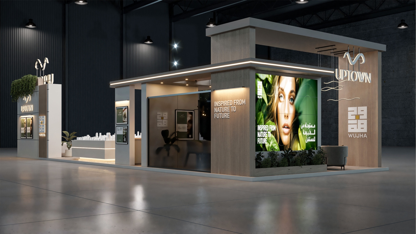 UPTOWN exhibition stand render 4